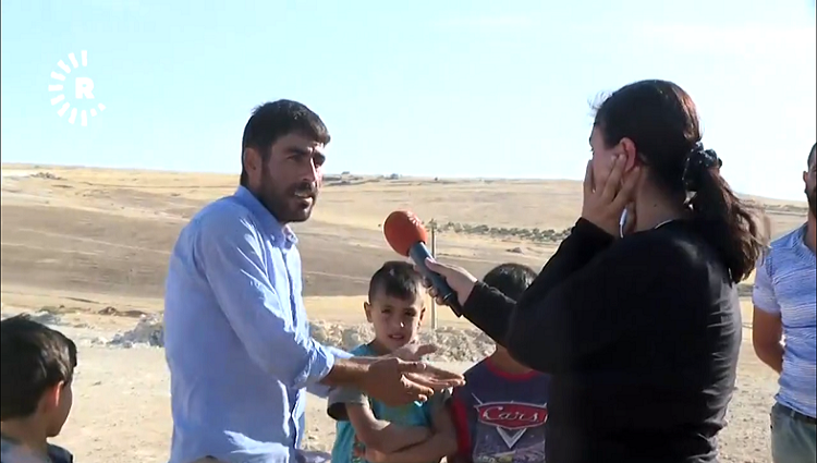 Ahmed Mohammed Hassan, 33, speaks to Rudaw's Rangin Sharo. Photo: Rudaw TV